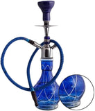 गैलरी व्यूवर में इमेज लोड करें, JaipurCrafts Glass Hookah Set, Hookah Flavor and Discs (Blue_18 Inch X 4 Inch X 4 Inch)