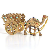 गैलरी व्यूवर में इमेज लोड करें, WebelKart JaipurCrafts Gemstone Studded Brass Camel Handicraft (Brown)