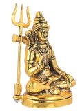 Load image into Gallery viewer, JaipurCrafts Premium White Metal Cold Cast Lord Shiva Idol as Gifts (Gold, 6 Inch)