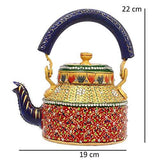 Load image into Gallery viewer, JaipurCrafts Designer Rajasthani Gold Aluminium Hand Painted Kettle (1 Litre, 22 cm)