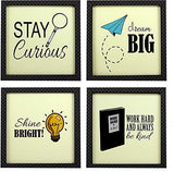 Load image into Gallery viewer, Webelkart Set of 4 Designer Motivational/Funny Quote Photo Frame for Wall, Office, Study Room Decoration Poster Framed Without Glass, Size - 10 x 10 INCH