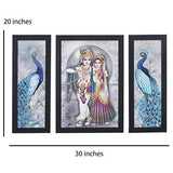 गैलरी व्यूवर में इमेज लोड करें, JaipurCrafts City View Set of 3 Large Framed UV Digital Reprint Painting (Wood, Synthetic, 36 cm x 61 cm)