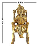 Load image into Gallery viewer, JaipurCrafts Aluminium Om Shubh Labh Figurine, 10.50 IN, Gold, 1 Piece