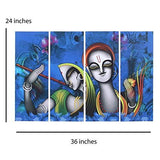 गैलरी व्यूवर में इमेज लोड करें, JaipurCrafts Multieffect UV Textured Panel Painting (Synthetic, 60 cm x 92 cm x 1 cm, Set of 4)