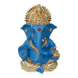 गैलरी व्यूवर में इमेज लोड करें, Webelkart Gold Plated Lord Ganesha for Car Dashboard Statue Ganpati Figurine (Size: 8.25 x 3.50 x 5.50 cm)