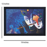गैलरी व्यूवर में इमेज लोड करें, JaipurCrafts Radha Krishna Large Framed UV Digital Reprint Painting (Wood, Synthetic, 36 cm x 51 cm)