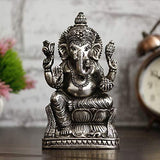 गैलरी व्यूवर में इमेज लोड करें, Webelkart Silver Plated Lord Ganesh,God of Luck &amp; Success Diwali Gifts Home Décor (Size: 5.25&quot;)