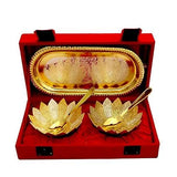 गैलरी व्यूवर में इमेज लोड करें, JaipurCrafts WebelKart Royal Rajasthan Germen Silver Dual Tone Bowl Set