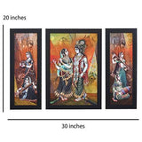 गैलरी व्यूवर में इमेज लोड करें, JaipurCrafts Modern Art Set of 3 Large Framed UV Digital Reprint Painting (Wood, Synthetic, 36 cm x 61 cm)