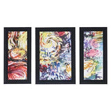 Load image into Gallery viewer, JaipurCrafts Modern Art Set of 3 Large Framed UV Digital Reprint Painting (Wood, Synthetic, 36 cm x 61 cm)