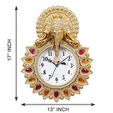 Load image into Gallery viewer, Webelkart Plastic Lord Ganesha Designer Wall Clock (Gold, 13 X 2 X 17 Inch)