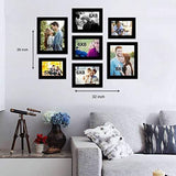 Load image into Gallery viewer, WebelKart Set of 7 Individual Photo Frame- Multiple Size (3 Units of 6x8, 2 Units of 8x10, 2 Units of 5x7, Black)