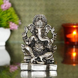 Load image into Gallery viewer, Webelkart Silver Plated Lord Ganesha,God of Luck &amp; Success Diwali Gifts Home Decor (Size: 4.00&quot;)