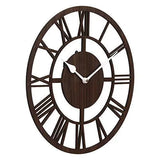 Load image into Gallery viewer, Webelkart Improved Roman Beautiful Round Wood Wall Clock (12 Inch x 12 Inch, Brown)- Without Glass