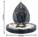 गैलरी व्यूवर में इमेज लोड करें, JaipurCrafts Premium Gautam Buddha Tealight Holder with Tray Set with T-Light Candle- 19 cm