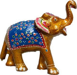 Load image into Gallery viewer, JaipurCrafts Meenakaari Elephant Showpiece - 12 cm (Polypropylene, Multicolor)