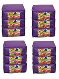 Load image into Gallery viewer, JaipurCrafts 12 Pieces Non Woven Saree Cover Set, Blue (45 x 35 x 21 cm)