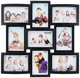 गैलरी व्यूवर में इमेज लोड करें, JaipurCrafts WebelKart Premium Collage Photo Frame (Photo Size - 4 x 6, 9 Photos) (Black)