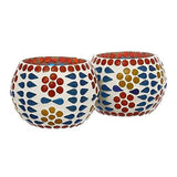 Load image into Gallery viewer, Webelkart Glass Tealight Votive Candle Holder With Tea Light Candles, Pack of 2