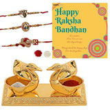 गैलरी व्यूवर में इमेज लोड करें, Webelkart Premium Combo of Rakhi Gift for Brother and Bhabhi and Kids with Beautiful Duck Roli Tikka Chopra,Rakshabandhan Gifts for Bhai Sister - Fancy Rakhi with Roli Tikka Chopra