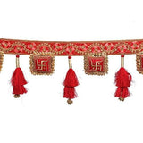 गैलरी व्यूवर में इमेज लोड करें, Premium Traditional Plastic Beads Swastika Handmade Door Hanging/Bandarwal/Toran for Door, Traditional Bandarwal for Door, 43&quot; inches Length, Multicolour,