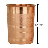 Load image into Gallery viewer, JaipurCrafts Set of 4 Pure Copper Luxury Glass Tumbler Cup 250 ML