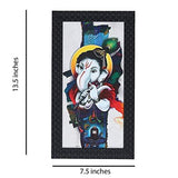 गैलरी व्यूवर में इमेज लोड करें, JaipurCrafts Lord Ganesha Framed UV Digital Reprint Painting (Wood, Synthetic, 36 cm x 21 cm)