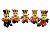गैलरी व्यूवर में इमेज लोड करें, JaipurCrafts Wood Rajasthani Musician Set, Standard, Multicolour, 5 Piece