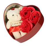 Load image into Gallery viewer, JaipurCrafts WebelKart Fabric Heart Shaped Box with Teddy and Roses