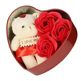 Load image into Gallery viewer, Webelkart Artificial Rose And Gift Box And Love Teddy Bear Heart Shaped Box Teddy+Tin Box