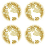 Load image into Gallery viewer, Webelkart® Premium&quot;Christmas Reindeer&quot; Merry Christmas Wooden Tea Coasters for Drinks Dining Table Set of 4 (3.5 Inches)