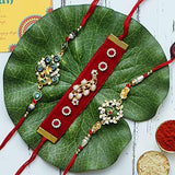 Load image into Gallery viewer, Webelkart Premium Combo of Rakhi Gift for Brother and Bhabhi and Kids with Lord Gautam Buddha Showpiece, Rakshabandhan Gifts for Bhai Sister - Fancy Rakhi with Lord Gautam Buddha Showpiece