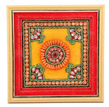 Load image into Gallery viewer, JaipurCrafts Decorative Kundan Studded Wooden, Glass, Ceramic All Purpose Chowki