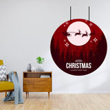 गैलरी व्यूवर में इमेज लोड करें, Webelkart® Premium Merry Christmas Santa Clues with Family Printed Wall Hanging/Door Hanging for Home and Christmas Decorations Items