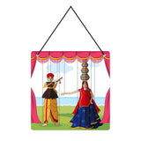 गैलरी व्यूवर में इमेज लोड करें, Webelkart®️ Decorative Rajasthani Musician Art Welcome Wall Hanging Wooden Art Decoration Item for Living Room |Rajasthani Wall hanging | MDF Wall Sculpture-9.5 IN