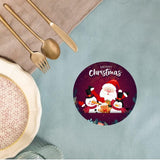 Load image into Gallery viewer, Webelkart® Premium&quot;Merry Christmas&quot; Wood Tea Coasters for Drinks Dining Table Set of 4 | Christmas Gifts Items (3.5 Inches)