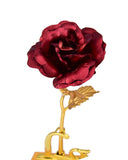 Load image into Gallery viewer, JaipurCrafts 24K Gold Rose with Gift Box and Carry Bag (Red with Love Stand)