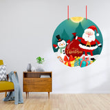 Load image into Gallery viewer, Webelkart®️ Premium Merry Christmas Santa Clues with Family Printed Wall Hanging/Door Hanging for Home and Christmas Decorations Items ( 10 Inches)