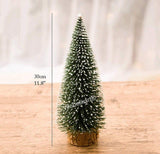 Load image into Gallery viewer, Webelkart Premium Artificial Mini Christmas Tree Table Decor Tree with Wooden Base Christmas Decoration (Set of 1)