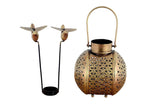 गैलरी व्यूवर में इमेज लोड करें, Webelkart Premium Handicraft Birds Rajasthani Handi Tealight Candle Holder for Home | Tealight Holder for Diwali Decoration ( 9 Inches)