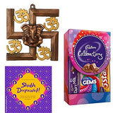 Load image into Gallery viewer, Webelkart Premium Diwali Gift Combo of Lord Ganesh Wall Hanging, Cadbury Celebrations Chocolates Gift Pack