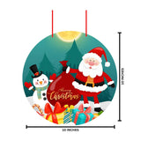 Load image into Gallery viewer, Webelkart®️ Premium Merry Christmas Santa Clues with Family Printed Wall Hanging/Door Hanging for Home and Christmas Decorations Items ( 10 Inches)