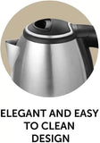 गैलरी व्यूवर में इमेज लोड करें, WebelKart Tr-1108 Stainless Steel Electric Kettle (Silver:Black)| with Auto Cut-Off Feature