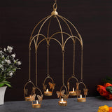 Load image into Gallery viewer, JaipurCrafts Premium Set of 6 Butterfly Tealight Candle Holder with Umbrella Stand for Home and Diwali Decoration| Candle Holder for Home| Diwali Decorations Items