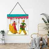 Load image into Gallery viewer, Webelkart®️ Decorative Rajasthani Dance Welcome Wall Hanging Wooden Art Decoration Item for Living Room |Rajasthani Wall hanging | Wall Art for Hall | MDF Wall Sculpture-9.5 IN