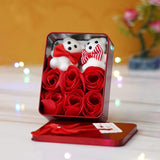 Load image into Gallery viewer, Webelkart® Premium Valentine Red Heart Shape Box with 6 Red Roses, 2 Teddy- Valentine Gift for Girlfriend/Boyfriend/Wife/Husband