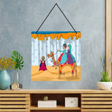 Load image into Gallery viewer, Webelkart®️ Decorative Rajasthani Culture Art Welcome Wall Hanging Wooden Art Decoration Item for Living Room |Rajasthani Wall hanging | Wall Art for Hall | MDF Wall Sculpture-9.5 IN