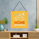 Load image into Gallery viewer, Webelkart®️ Decorative Welcome To Your Home Wood Wall Hanging Wooden Art Decoration Item for Living Room |Quotes Wall hanging | Wall Art for Hall | MDF Wall Sculpture-9.5 IN