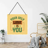 Load image into Gallery viewer, Webelkart®️ Decorative Your Only Limit is You Wall Hanging Wooden Art Decoration Item for Living Room | Bedroom | Home Decor | Quotes Decor Item | Wall Art for Hall | MDF Wall Sculpture-9.5 IN