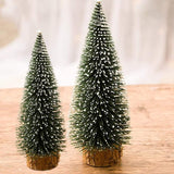गैलरी व्यूवर में इमेज लोड करें, Webelkart Premium Artificial Mini Christmas Tree Table Decor Tree with Wooden Base - Xmas Christmas Decoration (Set of 2)